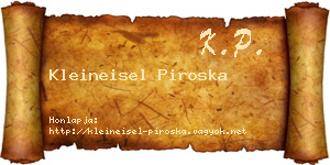 Kleineisel Piroska névjegykártya