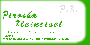 piroska kleineisel business card